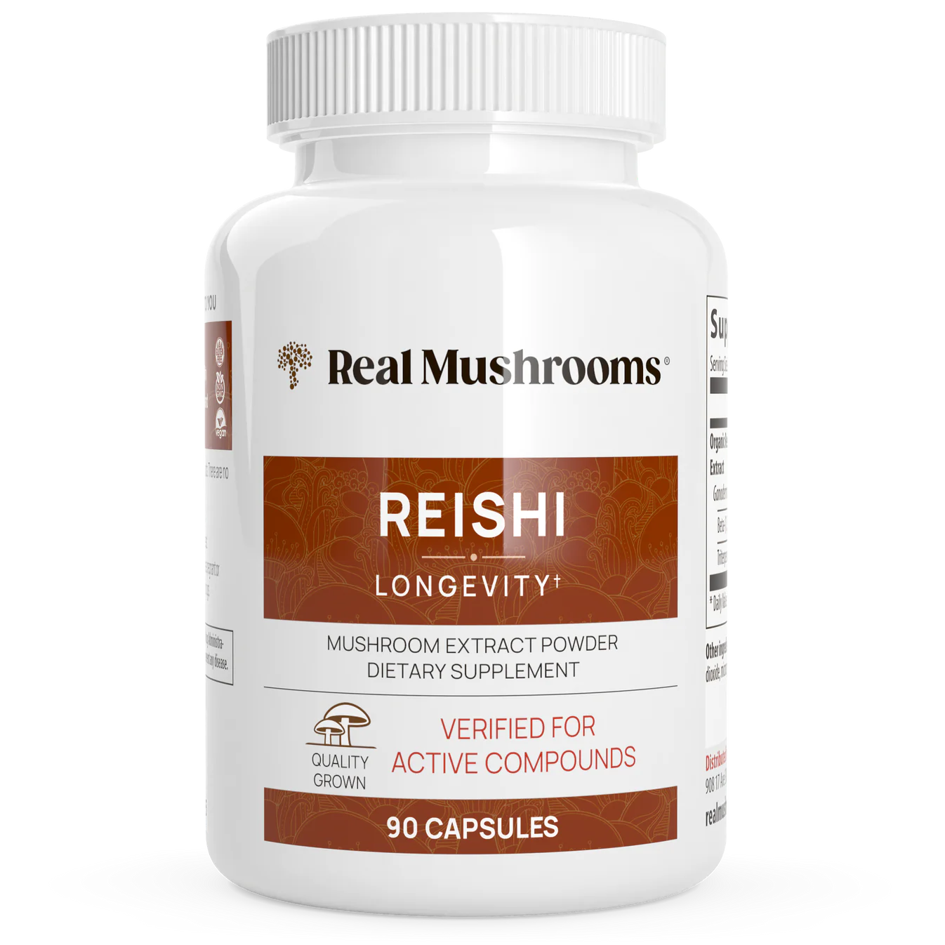 Image of bottle of Reishi mushrooms for pets, by Real Mushrooms