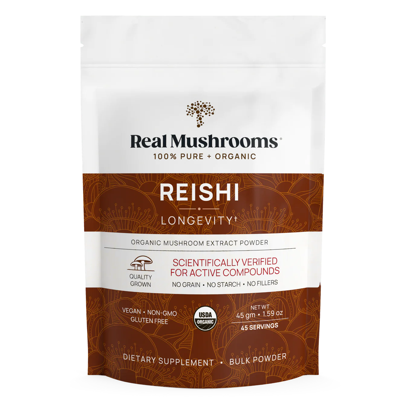 Image of bag of Reishi mushrooms for pets, by Real Mushrooms