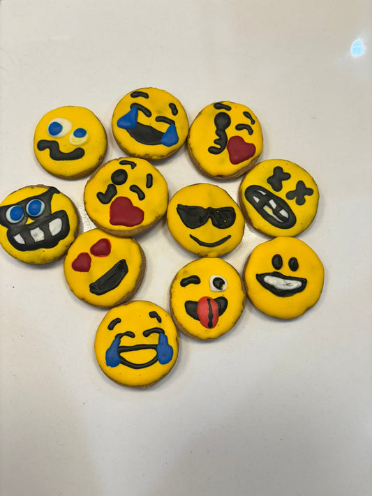 Emoji Peanut Butter Organic Dog Cookies