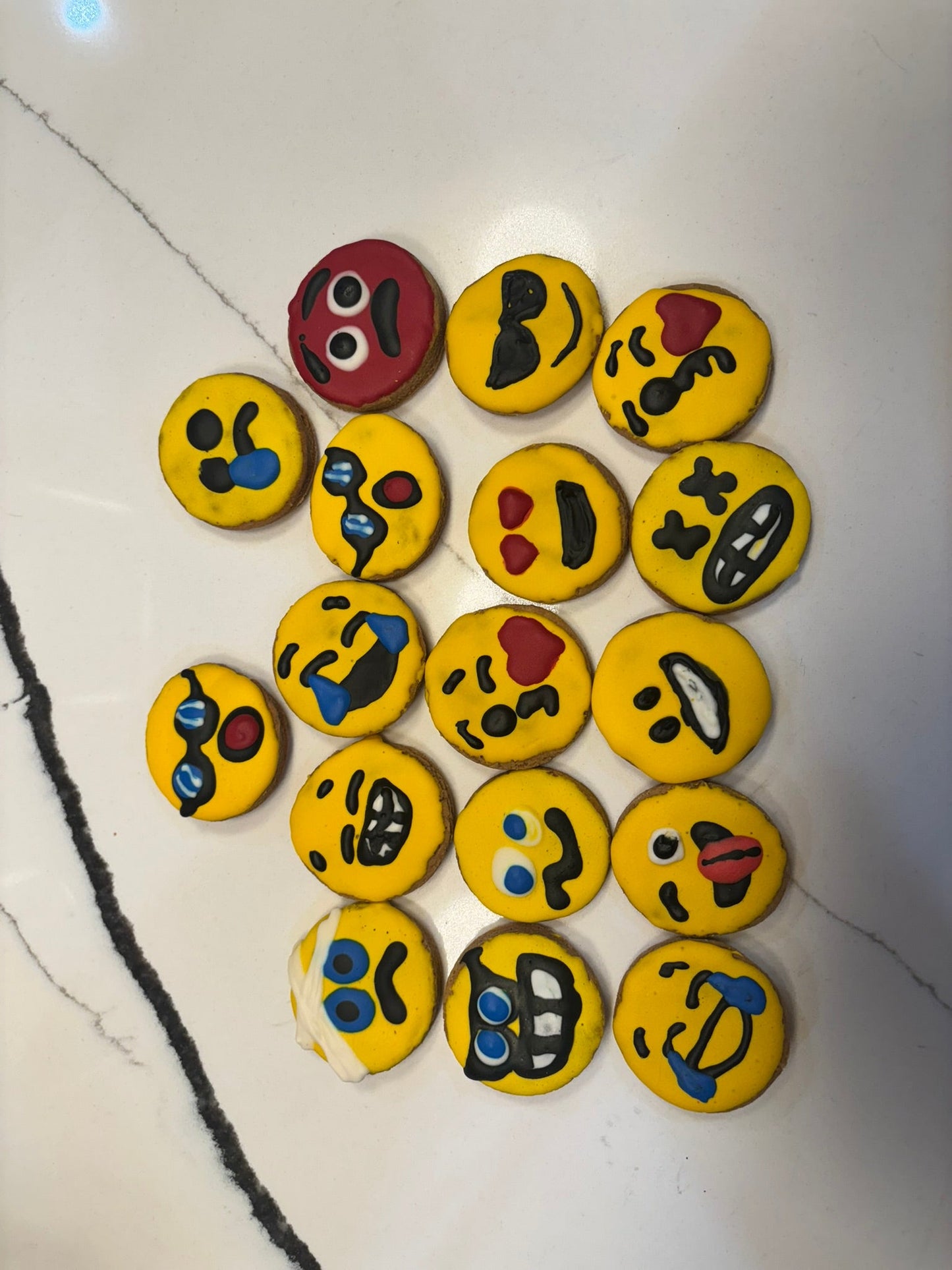 Emoji Peanut Butter Organic Dog Cookies