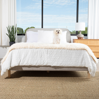 PupProtector™ Luxe Waterproof Bed Runner - Plush Sheep Ivory