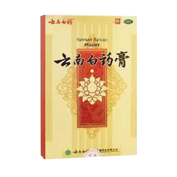 Yellow and red box of Yunnan Baiyao analgesic plasters | Best Natural Pets